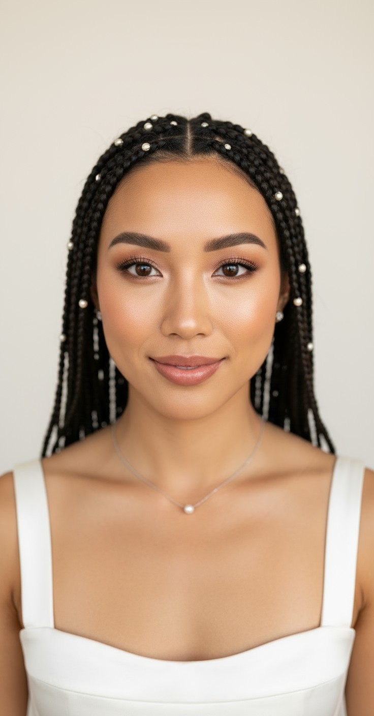 After Box Braids With Beads